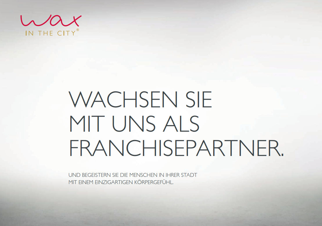 Franchisebroschüre - wachsen Sie mit uns als Franchisepartner